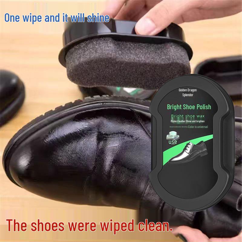 Leather Shoe Care Kit: Brush, Polish, Oil Maintenance, Wax, Stain Remover, Sponge.