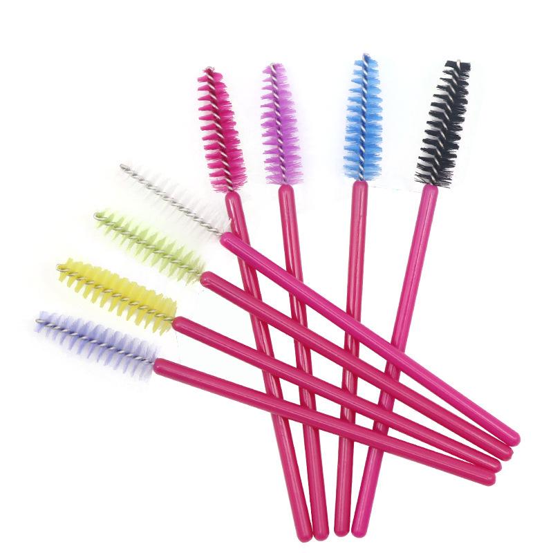 Rose Red Disposable Mascara and Eyebrow Brushes - 50pcs/bag