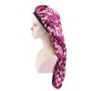 Fashion Women Long Bonnet Turban Satin Bonnet Night Sleep Bathing Cap Hair Care Hat Ladies African Pattern Print Headwrap