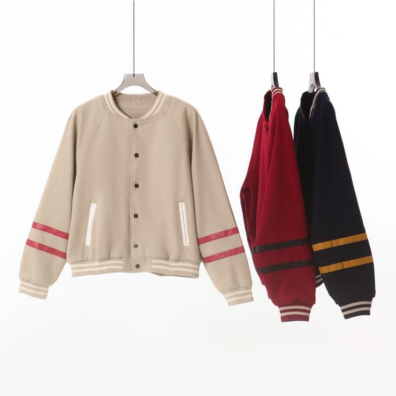 Autumn and Winter New 0 Dragon and Phoenix Color Matching Baseball Jersey College Style Casual Couple Jacket