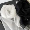 Light Luxury Silk Scarf Silk Scarf Thin Solid Color Scarf Shawl Long Silk Scarf New Female Gift Fashion Veil Female