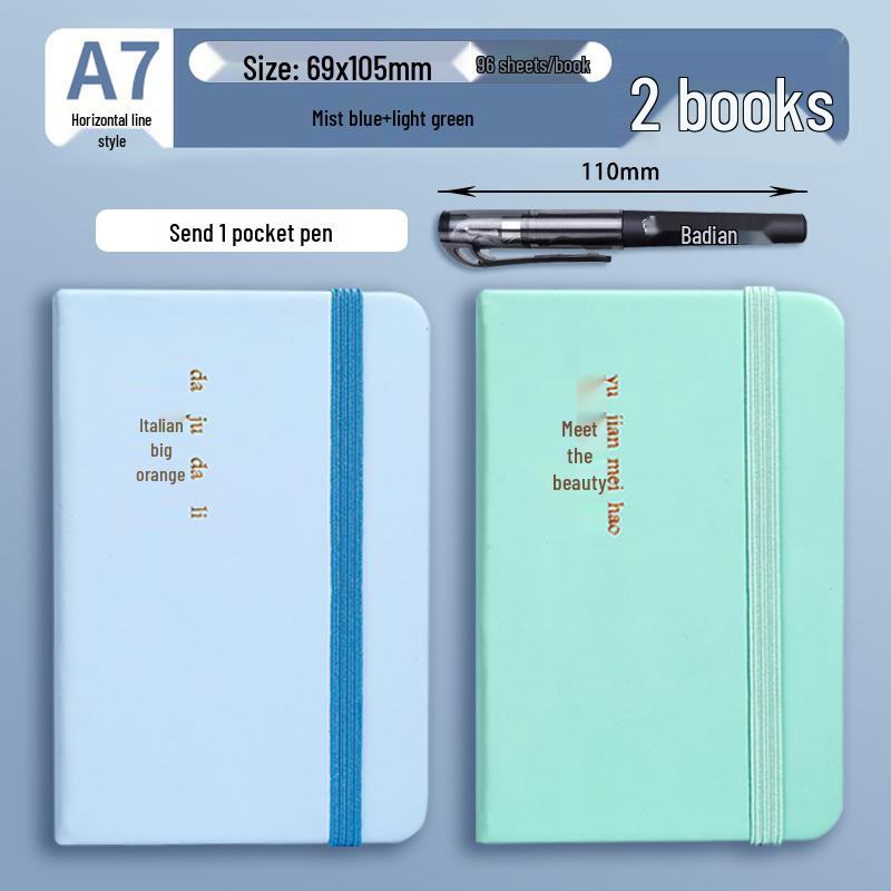 A7 Mini Pocket Notebook - Portable, Simple Style, High Value Memo Pad