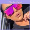 Trendy Oversized Pc Frame Sunglasses With Colorful Lenses For Street Fashion And Night Events