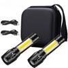 BALDR Mini Rechargeable LED Flashlight COB+XPE Portable Torch Zoomable Light Tactical Flashlight outdoor Camping Fishing Lantern