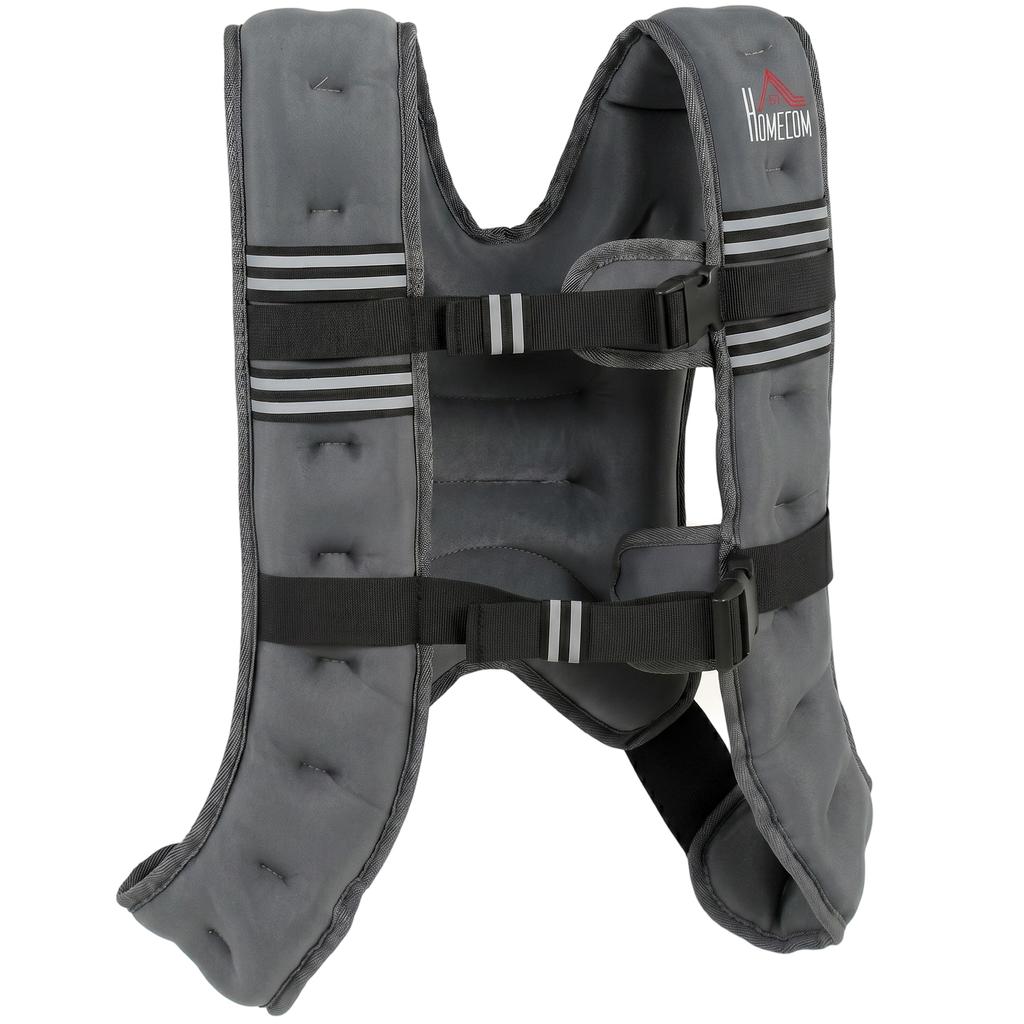 10KG Weighted Vest, Running Weight Vest with Adjustable Strap, Convenient Pocket and Reflective Strips for Men and Women
