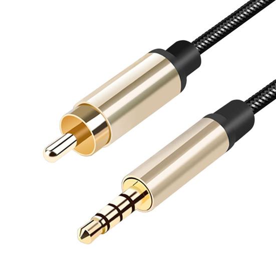1/2m RCA to AUX 3.5mm Jack Coaxial Audio Connector Cable for Xiao-mi 1/2 TV