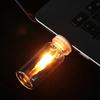 Remote Control Car USB LED Flame Type Night Light Frosted Clear Glass Flickering Candle Decorative Touch Control Mood Lighting