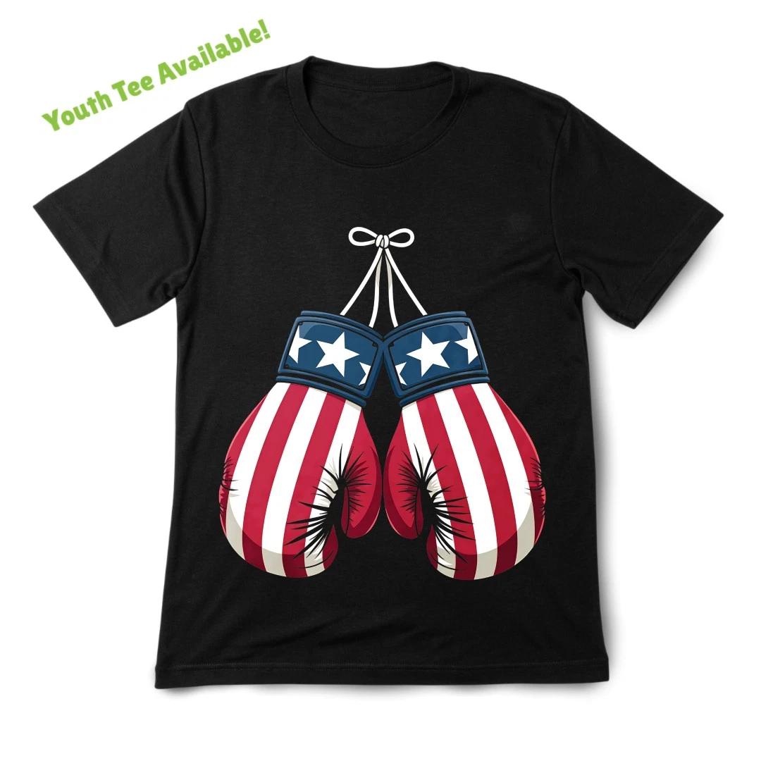 

Daily Casual USA Boxing Gloves Youth Tee-Unisex Style for Kids’ Athletic Vibes 100