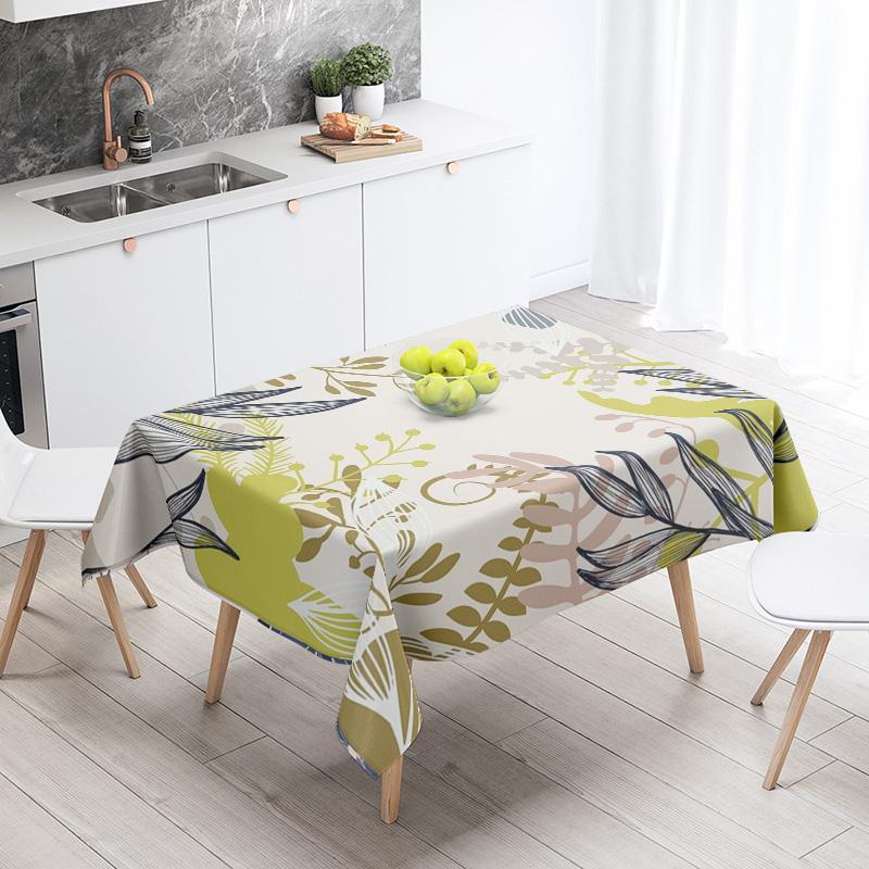 Abstract Geometric Tablecloth 1pc Resistant Party Decoration Restaurant Cafe Dining Table Tablecloths 140X200cm