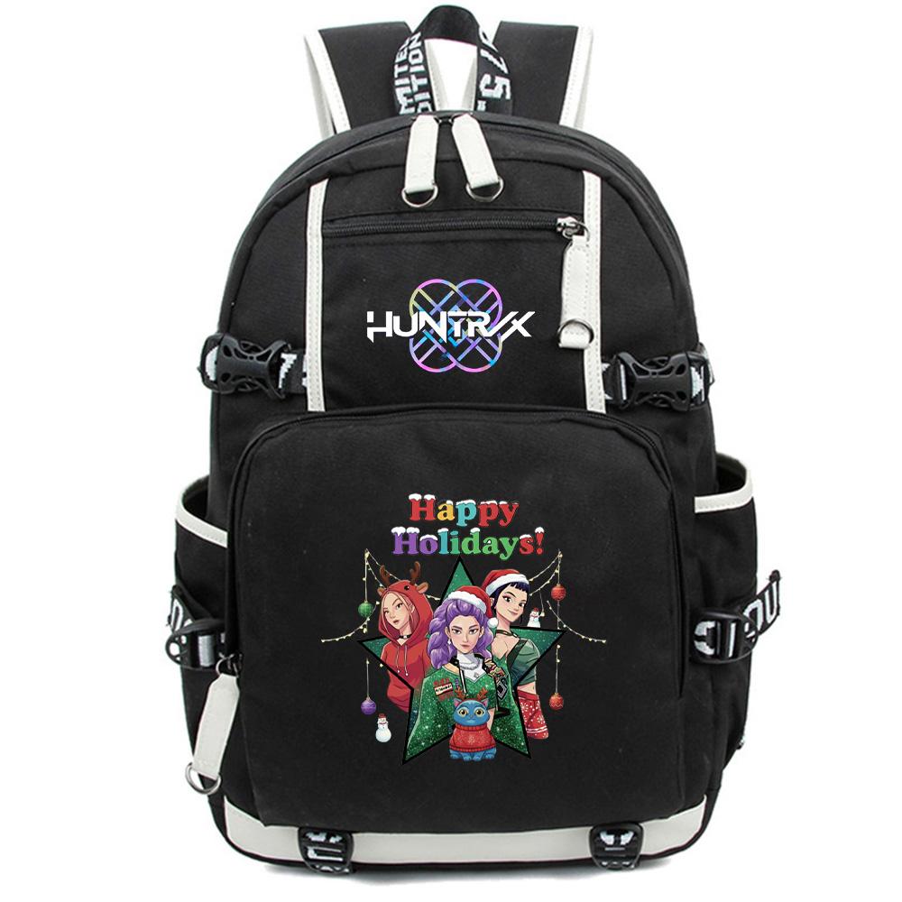 Anime Cartoon K-Pop Demon Hunters Backpack Large Capacity Bookbag Laptop Unisex Student Boy Girl School Bag Large Capacity Travel Outdoor Bag Gift