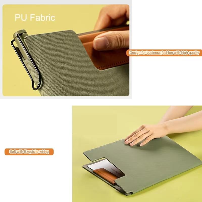 12.9x9.6in A4 Leather Business Padfolio Portfolio Folder Magnetic Clipboard Conference Folders Document Card Organizer Office