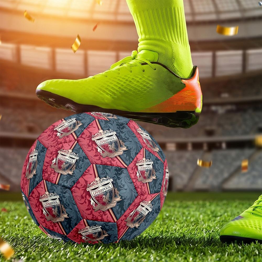 Liverpool Size 5 Soccer Ball Machine Sewn Indoor Outdoor Training and Matches Soccer Accessory Perfect Gift for Friends Family