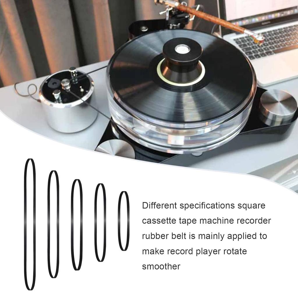 10er-Pack Plattenspielerriemen Gummiantriebsriemen Plattenspieler Antriebsriemen Plattenspieler Reparaturteil Gummitextur für Player