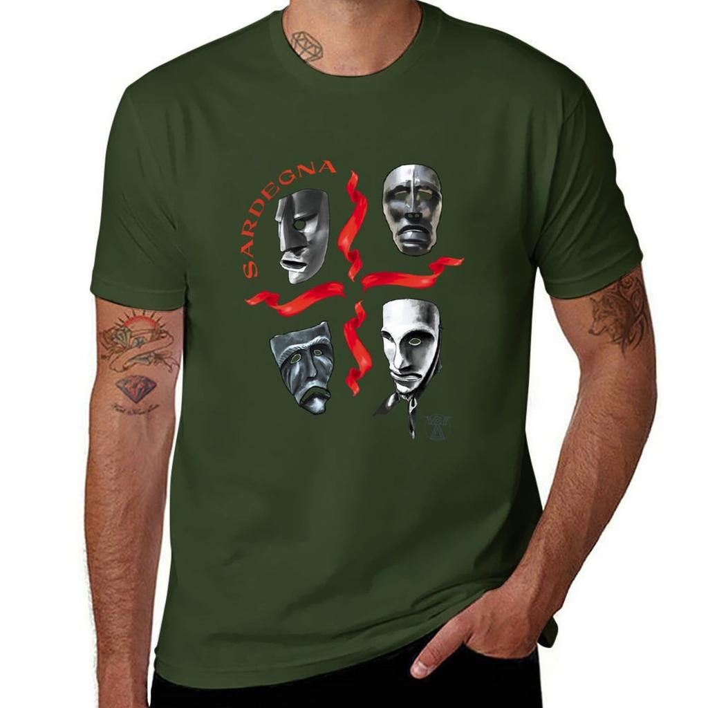 Sardegna Bandiera della Sardegna Sardegna Bandiera 4MM T-shirt ragazzi bianchi oversize Camicetta stampa animale per ragazzi magliette da allenamento uomo