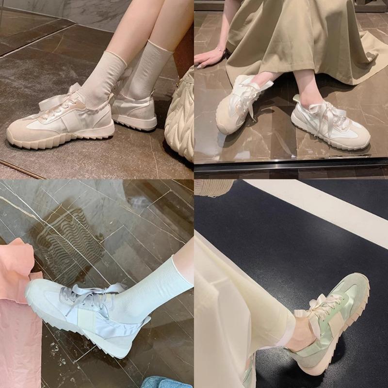 Studiolee Ballet Soft Sole Splicing Satin Versatile Sports Casual Shoes Women's Summer