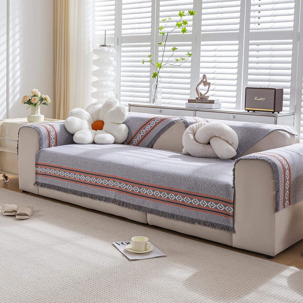 Подушка для дивана из хлопкового льна Four Seasons Universal Weaving Plaid Non Slip Sofa — фото 19