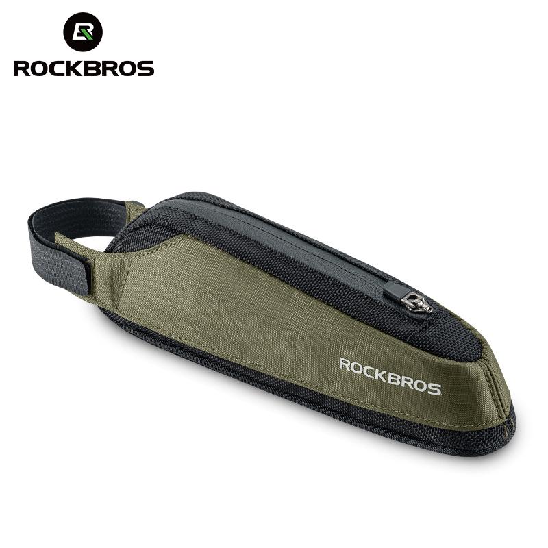 Rockbros Bike Bag Portable Bike Top Tube Frame Bag Nylon Mtb Road Phone Tool Bag Reflective Ultralight Bicycle Pannier Accessory