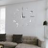 Modern Nordic Wall Clock Battery Powered Quiet Non-ticking Arabic Numerals Clock 3D Effect DIY Wall Clock for Living Room