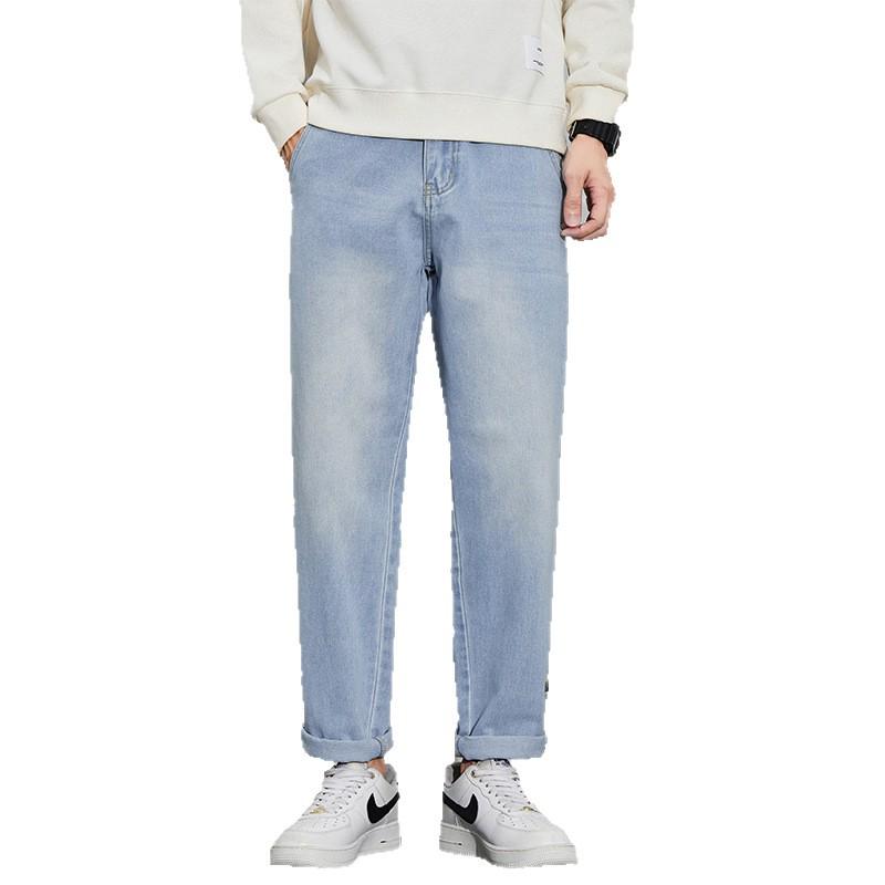 WilliamPOLO Men's Retro Autumn Casual Straight-Leg Jeans