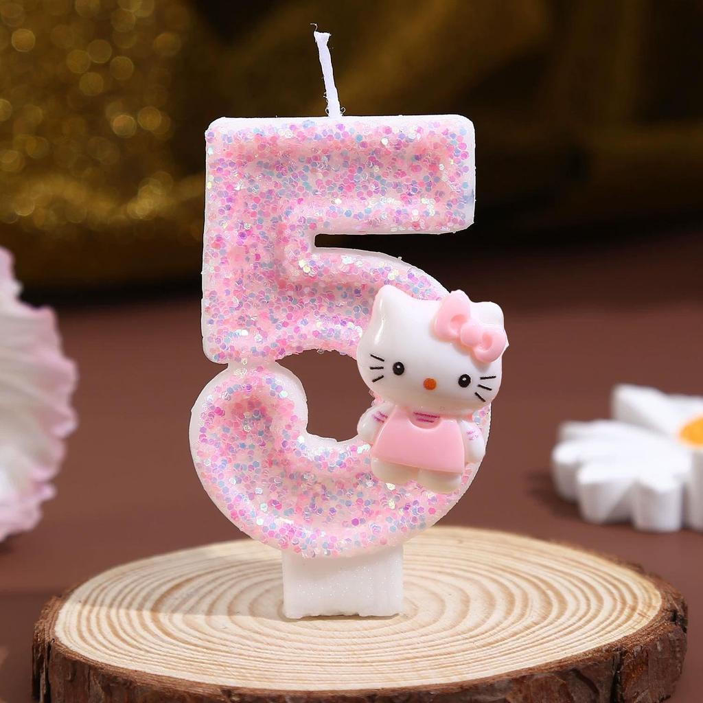 Creative Birthday Cake Number Candle Topper for Kids.