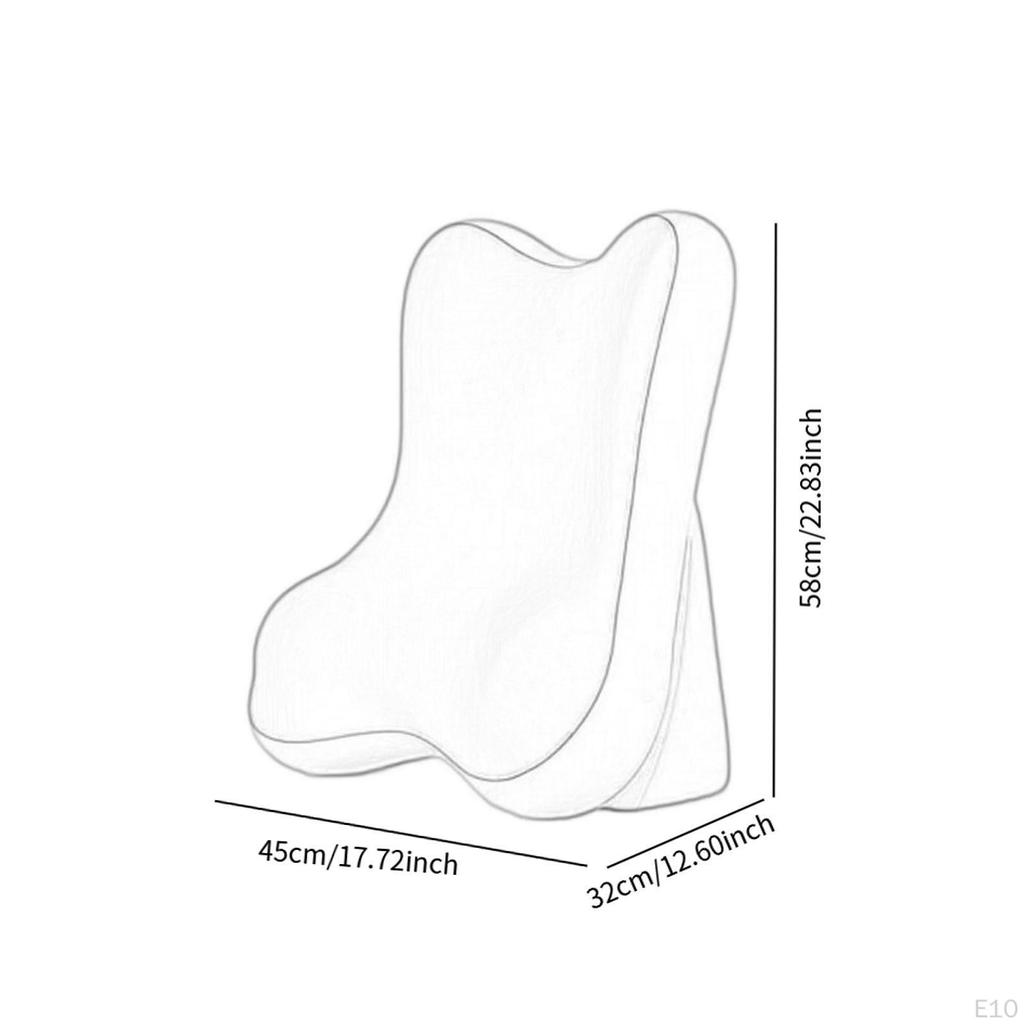 Bed Wedge Pillow for Men Women Ergonomic Comfort Memory Foam Leg Elevate Dorm Apartment