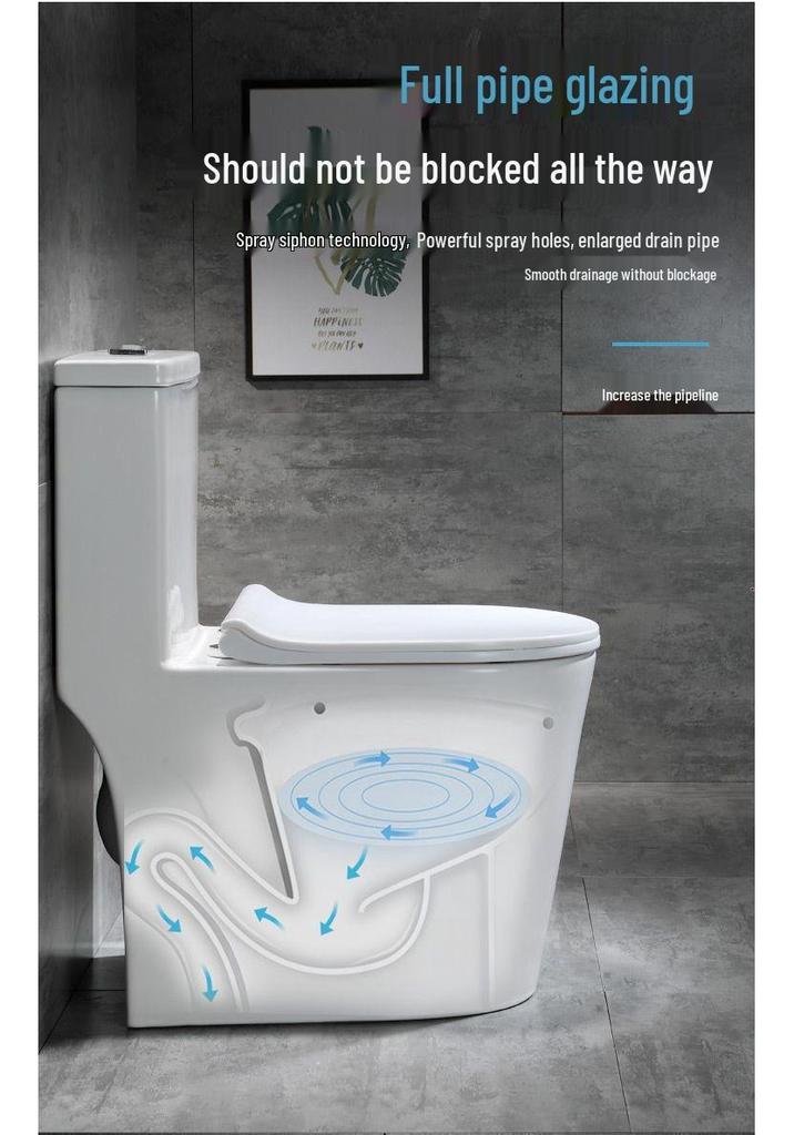 Compact Silent Siphon Ceramic Toilet for Apartments and Hotels