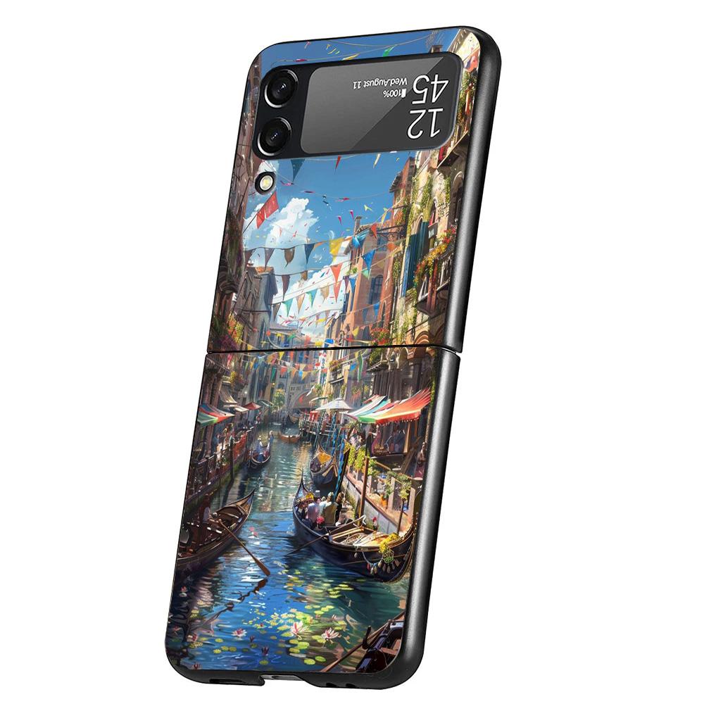 Italy Flag Cover Phone Case For Samsung Galaxy Z Flip 7 6 5 4 3 5G Flip7 Flip6 Flip5 Flip4 Flip3 Black Fundas Shell Galaxy Z Fli