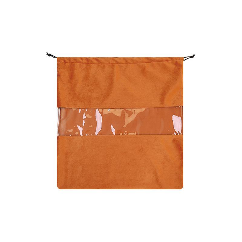 1P Staubbeutel für Handtasche Luxus Business Reise Organizer Make-up-Tasche Kleidung Schuhaufbewahrung Samt mit transparentem Kordelzugbeutel