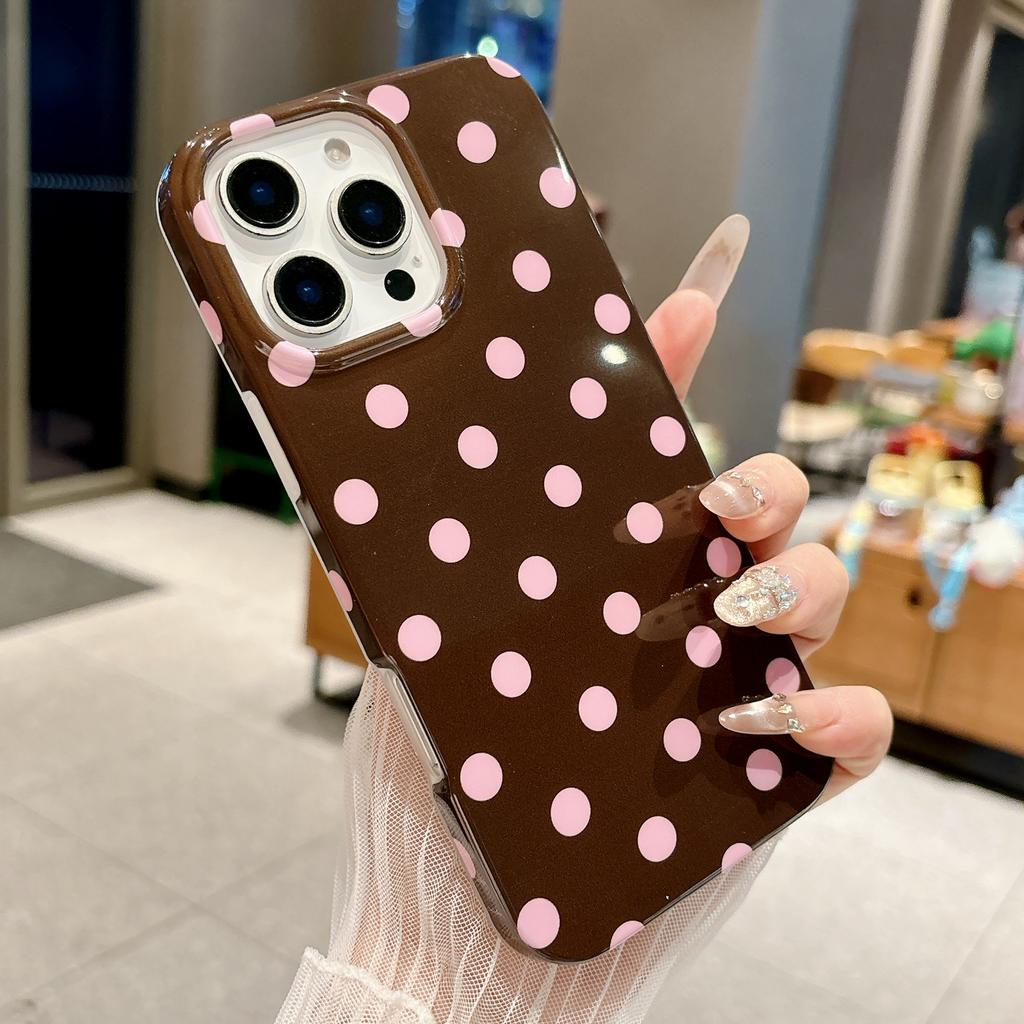 Shockproof Polka Dot Pattern Soft TPU Phone Case For iPhone 17 16 15 14 13 17 Pro Max Plus Slim Cute Protection Cover Funda