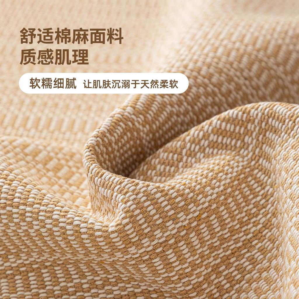 All Seasons General Traditional Coarse Cloth Sofa Cover Thickened Cotton Linen Fabric Cushion Anti Slipanti-Static Sofa Cover