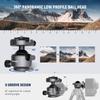 NEEWER GM41 Ball Low Center of Gravity Ball Tripod Rotation Includes 40mm Metal Panoramic Camera Mount Adapter QR Compatible with Peak Design Capture