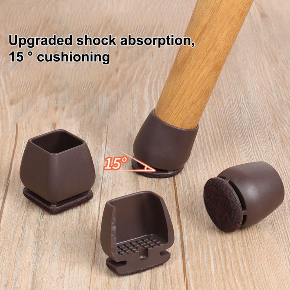 Non-slip Chair Leg Floor Protector Reduce Noise Diagonal Leg Protectors Cap Chair Foot Cover Sofa