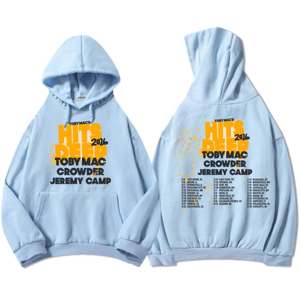 

TOBYMAC CROWDER JEREMY CAMP Tour Hoodies Long Sleeve Fashion Winter Hooded Sweatshirts Graphic Print Clothing Streetwear Unisex XXXL