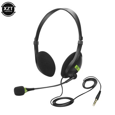 3.5mm Noise Cancelling Wired Headphones Microphone Universal Headset With Microphone For Pc /laptop/computer Adjustable Volume