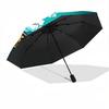 1pc Moon Flowers Automatic Folding Umbrella - Compact 8-Rib Design, Durable Plastic & Iron, Lightweight for Outdoor Daily Use120