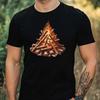 T-Shirt Herren Lagerfeuer Motiv Baumwolle Größe XS bis 5XL