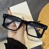 Oversized Square Glasses Anti Blue Light Glasses Large Frame Myopia Glasses Flat Light Glasses Transparent Eyeglasses
