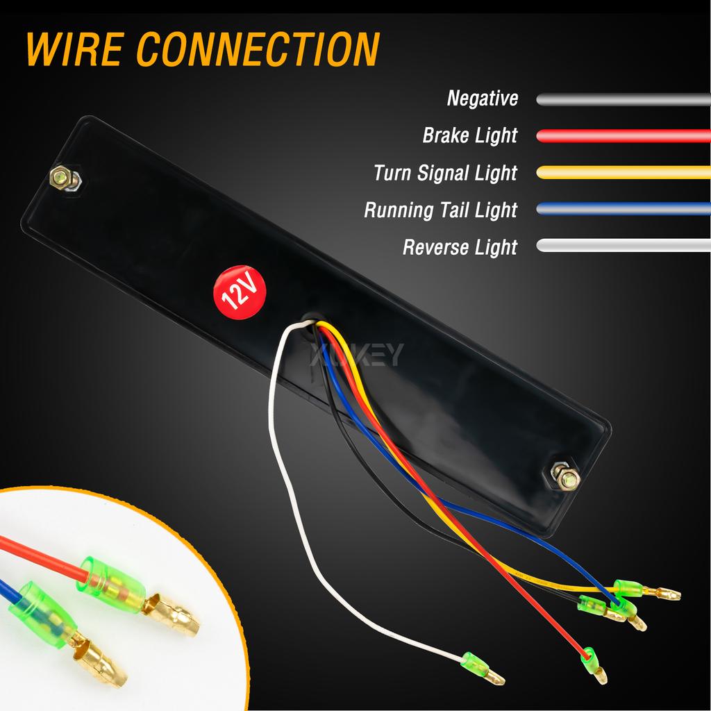 2x 12V 4 Function Truck Trailer Caravan ATV LED Brake Stop Rear Tail Reverse Light Turn Signal Indiactor Lamp Offroad Chassis