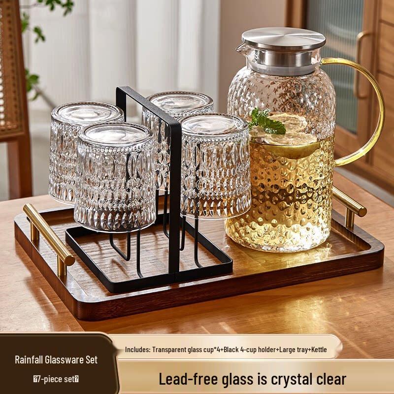 Star-Embossed Heat-Resistant Glass Drinking Cup