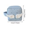 Mini Size Makeup Bag for Women with Handle Wings Patchwork Portable Instant Camera Bag Multi-Purpose Star Pattern