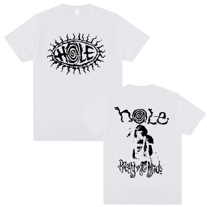 Alternative Grunge Rock Band Hole Courtney Love Pretty On The Lnside Double Sided Print T Shirt Unisex Streetwear Oversized Tshirt