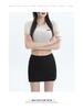 Spicy Girl High-Waisted A-Line Skirt: Summer Slimming, Anti-Exposure, Two-Piece Illusion with Hip-Hugging Slit