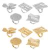 Metal Geometric Rings Fashion Opening Rings Delicate Hand Jewelry Waterproof Rings Alloy Texture Present for Women Girls