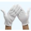 6 Pairs Soft White Cotton Gloves for Cosmetic Moisturizing Coin Jewelry Inspection Stretchable Lining Glove Size S-XL (S)