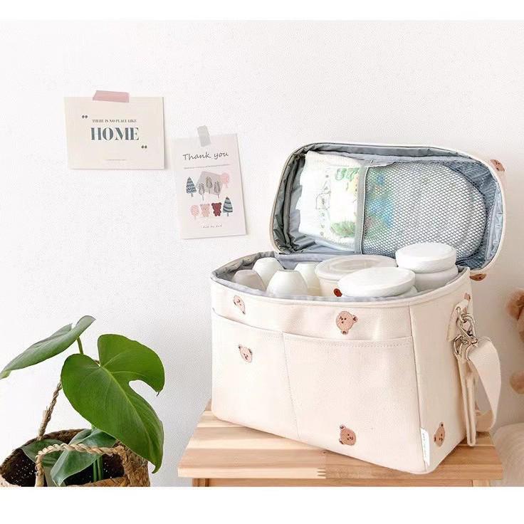 2024 Korean Style Children's Little Bear Insulated Stroller Storage Bag