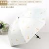 Cute Folding Umbrella for Girls with Black Coating for Sun Protection and Uv Protection, Manual and Fully Automatic, Dual-Use for Sun and Rain