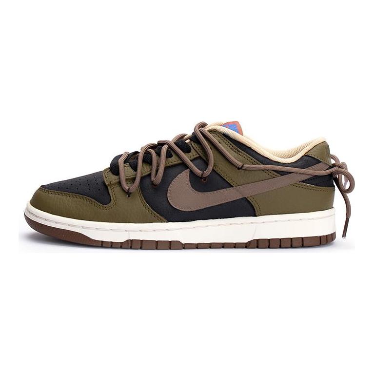 Nike Dunk Low top Skateboard Shoes Men's Olive Green DR9704-200(Team15-)