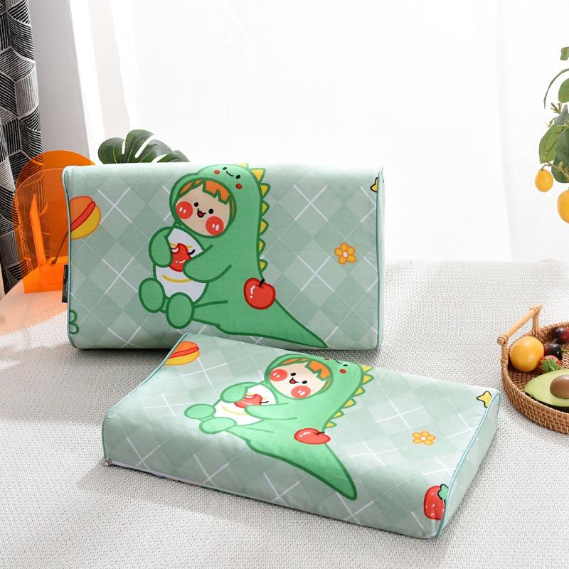 Thai Children's Latex Pillow Natural Cartoon Pillow Core Baby Cotton Cover Pillow Kindergarten Neck Protection Baby Pillow