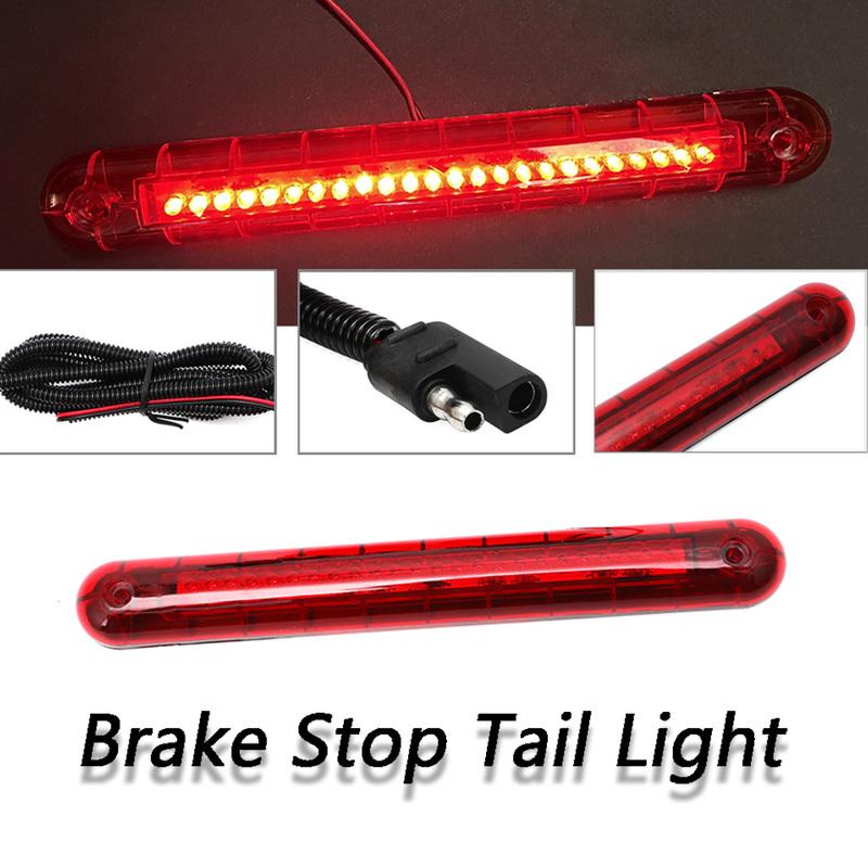Universal 12V 24LED Auto LED Light Tail 3rd Third Brake Stop Lights Car Reversing Light High Mount Rear Tail Lamp Modified Light