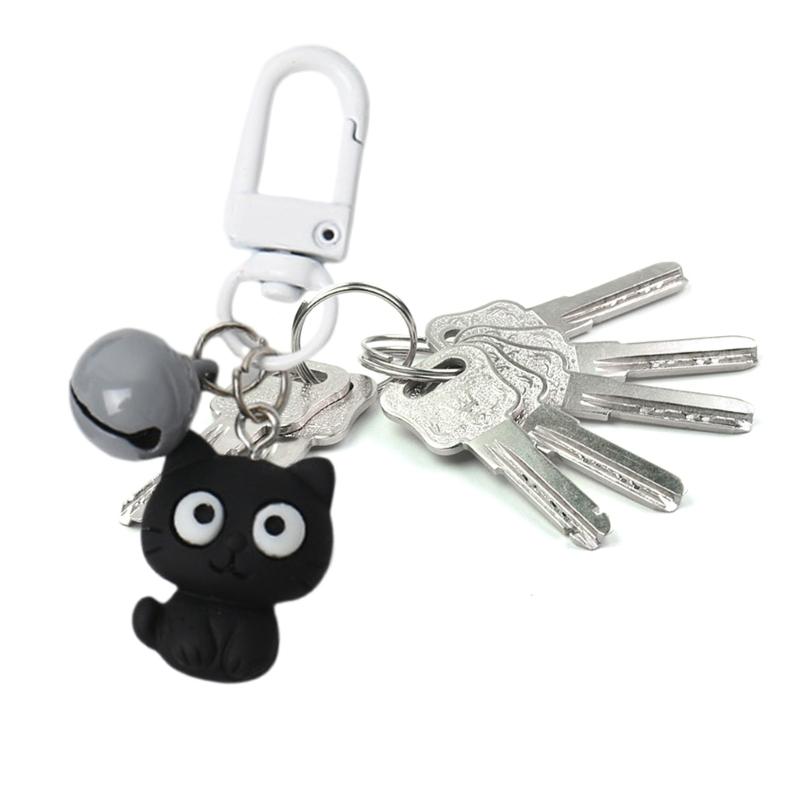 Cat Keychain with Bell Pendant for Women Handbag Backpack and Purse Decorations